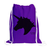 Unicorn Drawstring Backpack w/6 Pack Chalk