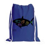 Shark Drawstring Backpack w/2 Chalk Markers