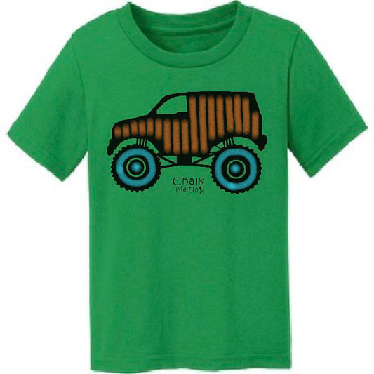 Toddler Monster Truck T-Shirt w/6 Pack Chalk
