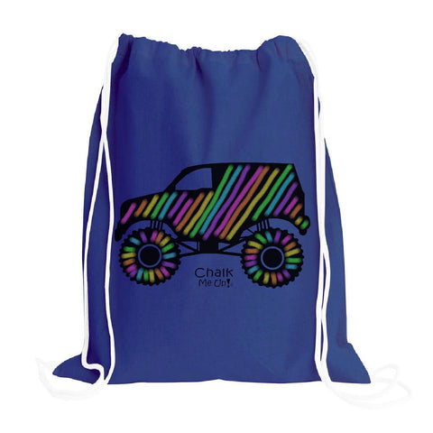 Truck Drawstring Backpack w/2 Chalk Markers