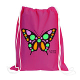 Butterfly Drawstring Backpack w/2 Chalk Markers