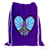 Heart Drawstring Backpack w/2 Chalk Markers