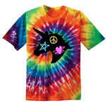 Toddler Heart DIY Tie Dye T-Shirt includes Tie Dye Kit and a 6 Piece Chalk Pack