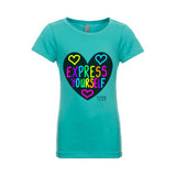 Youth Heart T-Shirt w/3 Chalk Markers