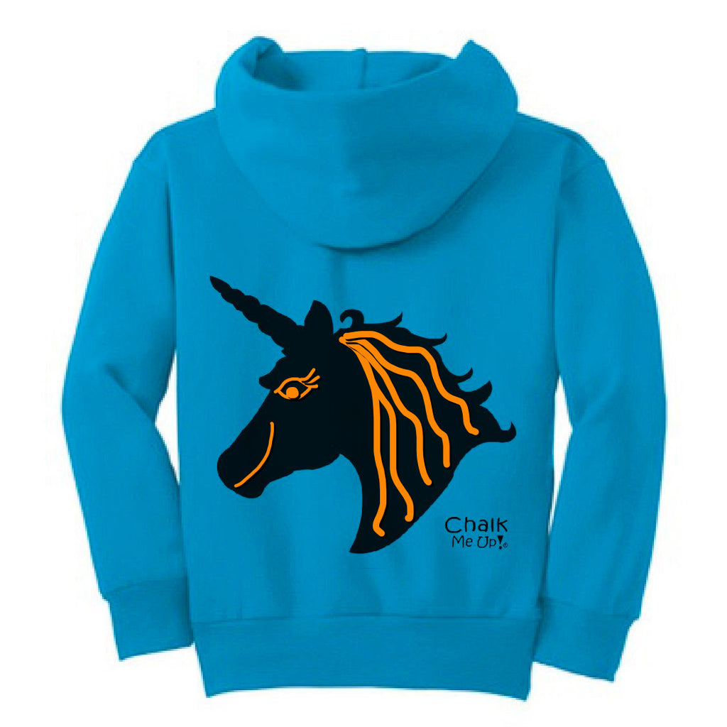 Youth Unicorn Hoodie w 3 Chalk Markers Chalk Me Up