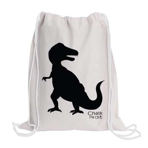Toddler Dinosaur Drawstring Bag includes Tie Dye Kit and a 4 Piece Chalk Pack
