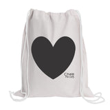 Toddler Heart Drawstring Bag includes Tie Dye Kit and a 4 Piece Chalk Pack