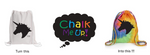 Toddler Shark Drawstring Bag includes Tie Dye Kit and a 6 Piece Chalk Pack