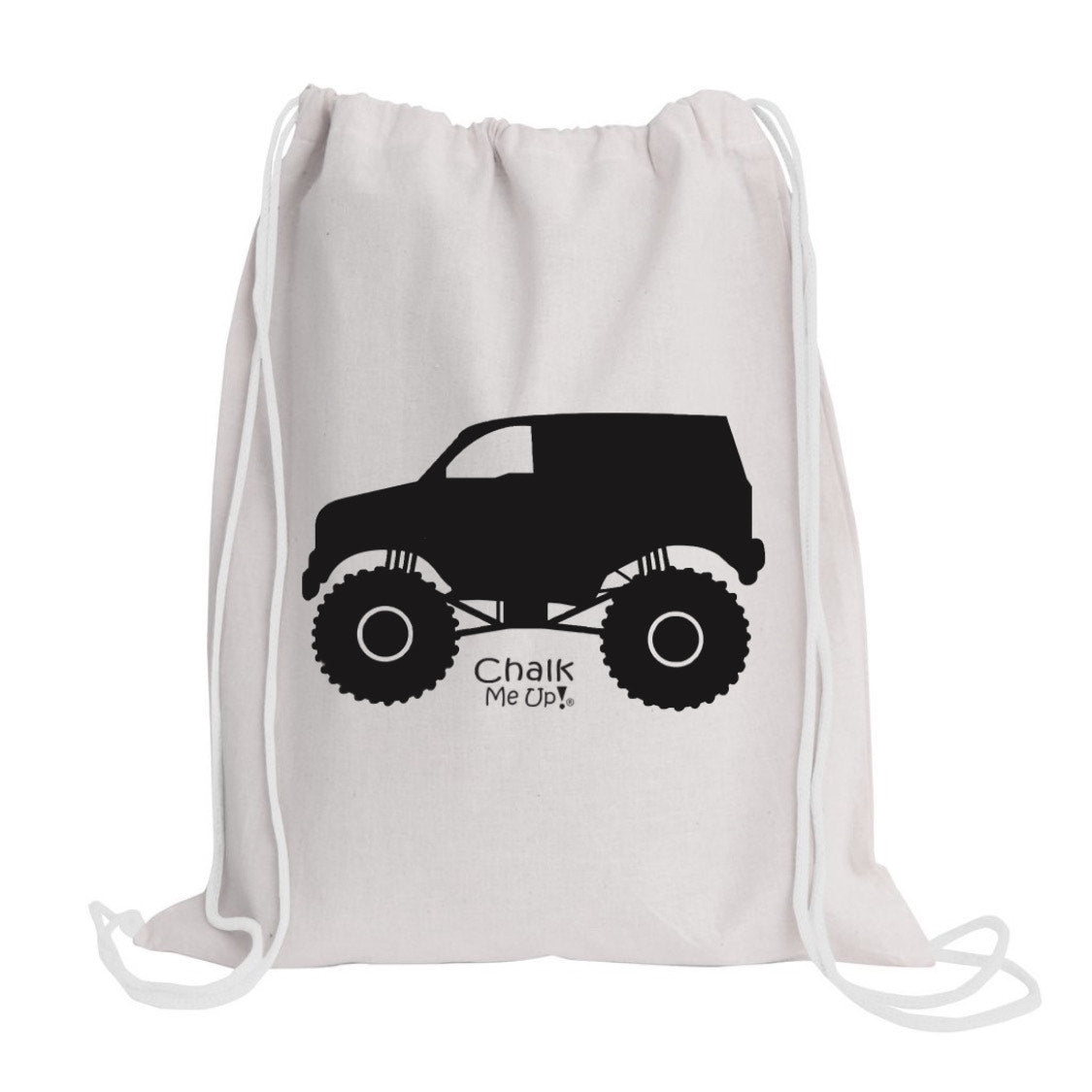Toddler Truck Drawstring Bag includes Tie Dye Kit and a 4 Piece Chalk Pack