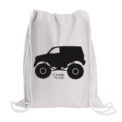 Toddler Truck Drawstring Bag includes Tie Dye Kit and a 4 Piece Chalk Pack